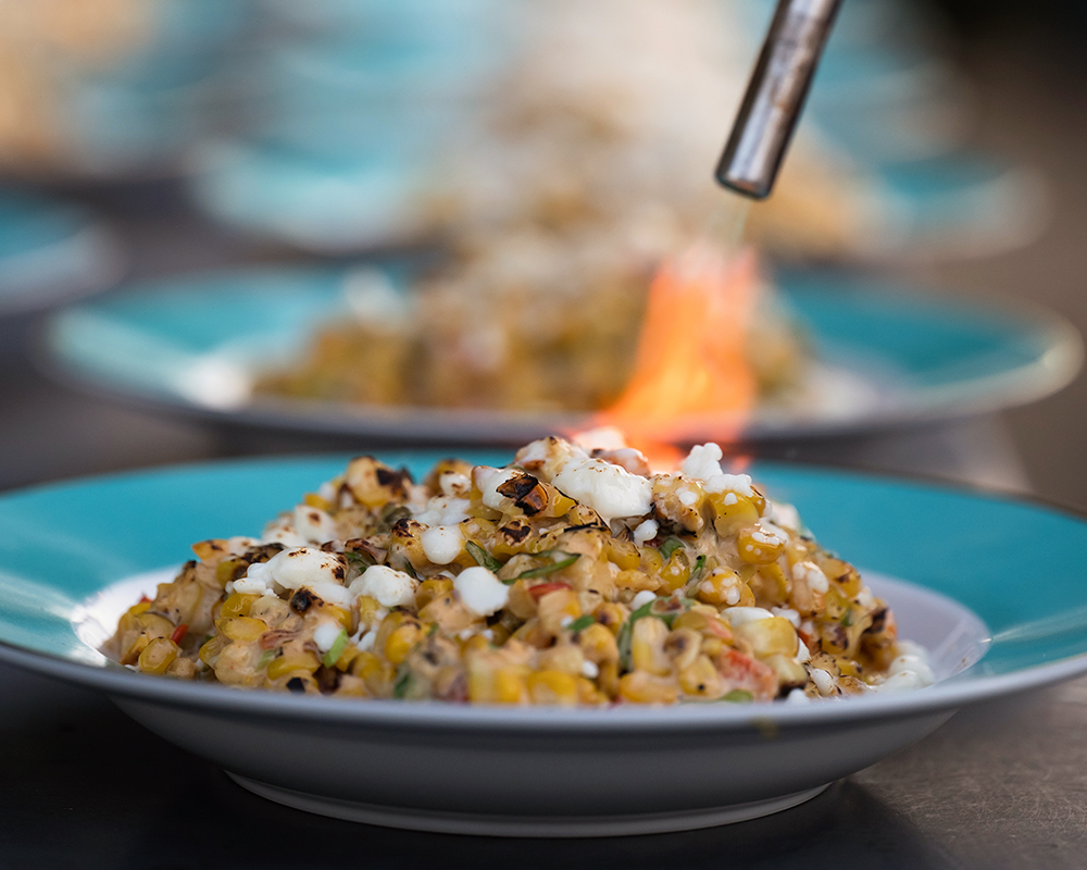 elotesalad Elote Salad being torched